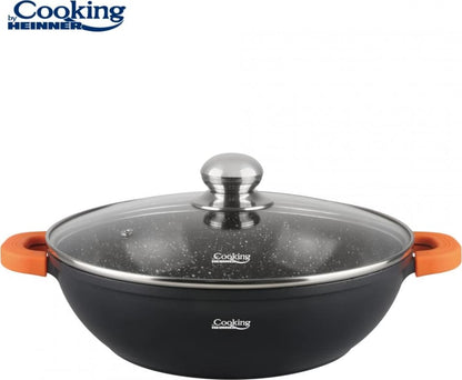 Puodas aliuminio su keramikos danga 4.1L 28x8cm HR-SCO-A28C HEINNER