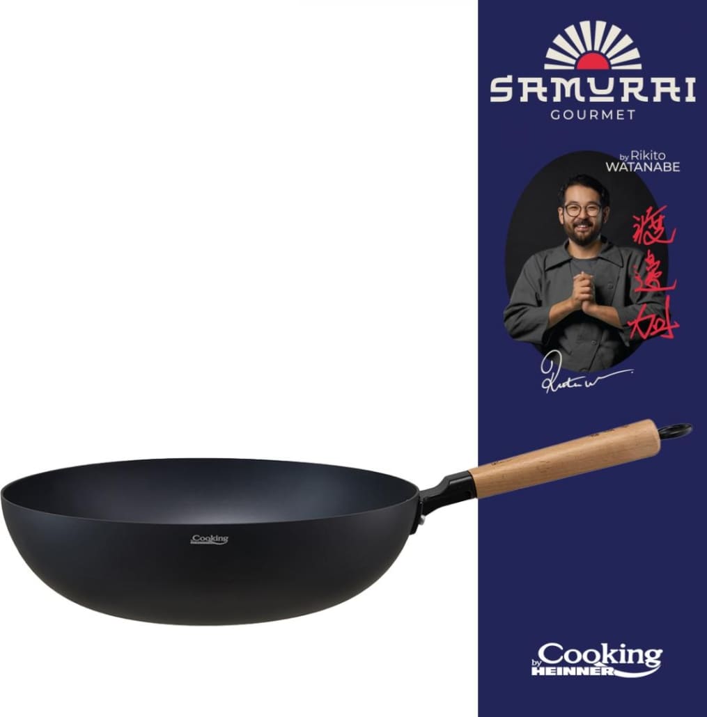 Keptuvė WOK aliuminio su keramikos danga 32x9cm HR-SNT-W32 HEINNER