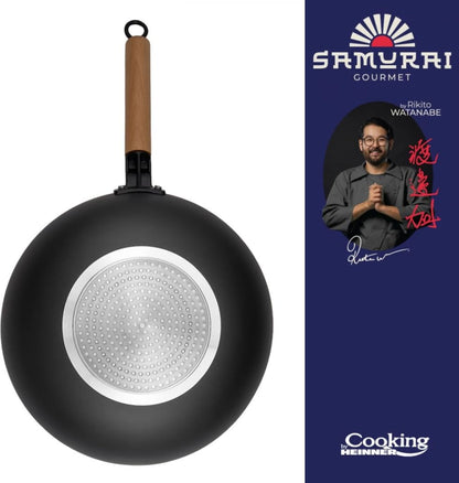 Keptuvė WOK aliuminio su keramikos danga 32x9cm HR-SNT-W32 HEINNER