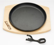 Keptuvė steikams su medine baze ketaus 22cm HR-YT-912 HEINNER
