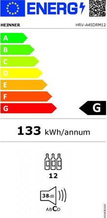 Vyno spintelė HRV-A45DRM12 HEINNER