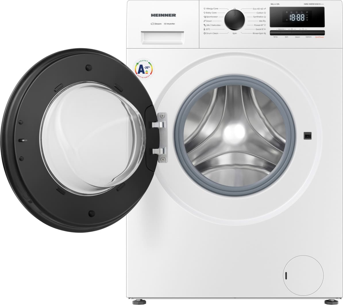 Skalbimo mašina 9kg HWM-HME9014IVA10+++ HEINNER