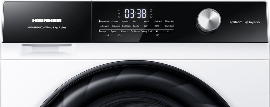 Skalbimo mašina 9kg HWM-HMK9014IVA+++ HEINNER