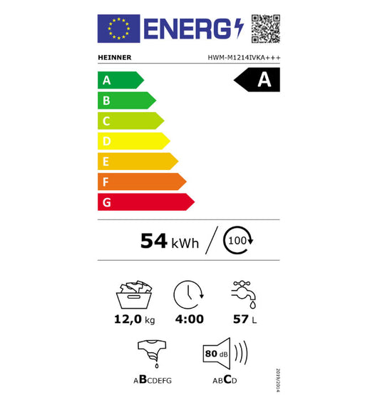 Skalbimo mašina 12kg HWM-M1214IVKA+++ HEINNER