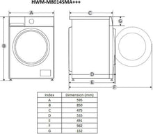 Skalbimo mašina HWM-M8014SMA+++ HEINNER
