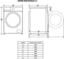 Skalbimo mašina 9kg HWM-M914IVKA+++ HEINNER