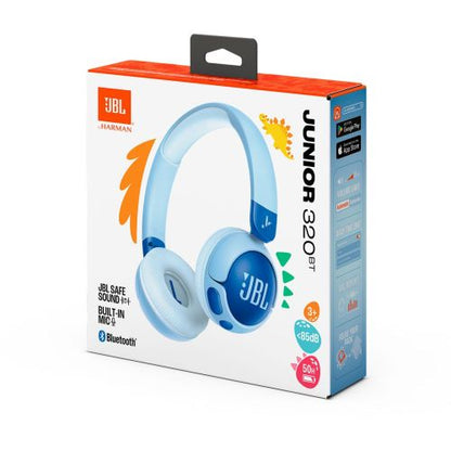 JBL JR320BT Bluetooth belaidės ant ausų dedamos ausinės skirtas Kids, mėlyna spalva