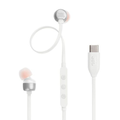 JBL Tune 310C Pure Bass į ausis ausinės, (Type-C),, balta spalva