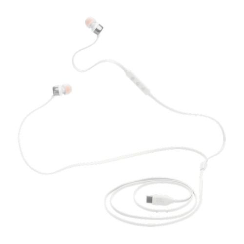JBL Tune 310C Pure Bass į ausis ausinės, (Type-C),, balta spalva