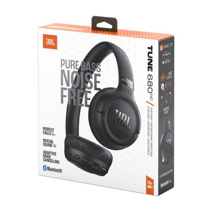 JBL Tune 680NC Bluetooth belaidės ant ausų dedamos ausinės, juoda spalva