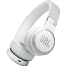 JBL Live 670NC Bluetooth belaidės ant ausų dedamos ausinės, balta spalva
