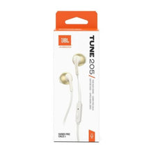 JBL Tune 205 į ausis laidinės ausinės, auksinė spalva