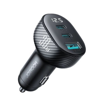 Joyroom automobilinis įkroviklis su skaitmeninis Display, C+C+U, 30 W, (JR-CCD04), juoda spalva