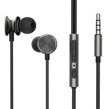 Joyroom ausinės laidinis, į ausis ausinės su Remote ir mikrofonas, 3.5 mm Jack, (JR-EW03), tamsiai pilka spalva