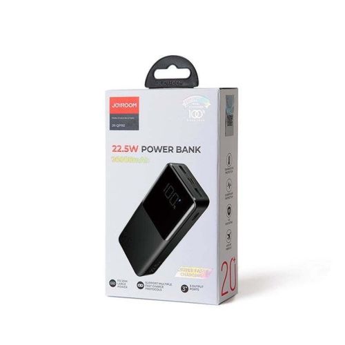 Joyroom išorinė baterija su skaitmeninis Display C+U+U, PD 22.5 W, 20000 mAh su Micro-USB input, (JR-QP192), juoda spalva