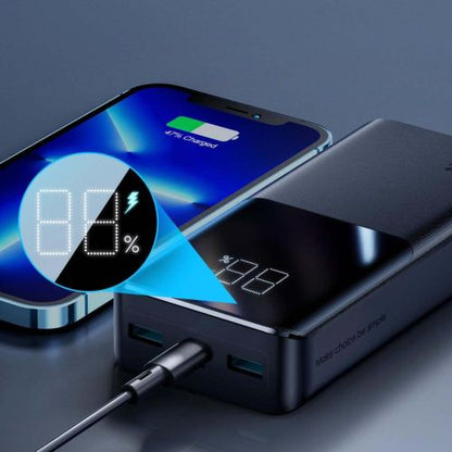 Joyroom išorinė baterija su skaitmeninis Display C+U+U, PD 22.5 W, 20000 mAh su Micro-USB input, (JR-QP192), juoda spalva