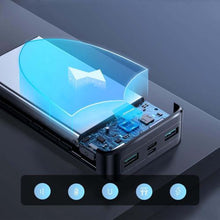 Joyroom išorinė baterija su skaitmeninis Display C+U+U, PD 22.5 W, 20000 mAh su Micro-USB input, (JR-QP192), juoda spalva