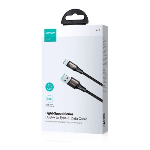 Joyroom šviestuvas-Speed Series laidas USB - Type-C, 100 W, 1.2m, (S-A25), juoda spalva