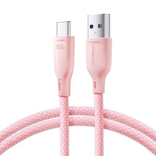 Joyroom USB - Type-C Multi-Color Series greitasis įkrovimas ir duomenų laidas, 100 W, 1m, (S-A34), rožinė spalva