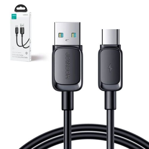 Joyroom USB - USB-C laidas Multi-Color Series A14, 480mb/s, 3A, 1.2m, (S-AC027A141B), juoda spalva