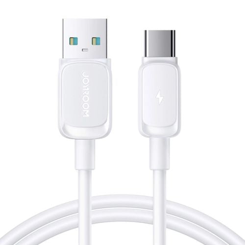 Joyroom USB - USB-C laidas Multi-Color Series A14, 480mb/s, 3A, 1.2m, (S-AC027A141 W), balta spalva