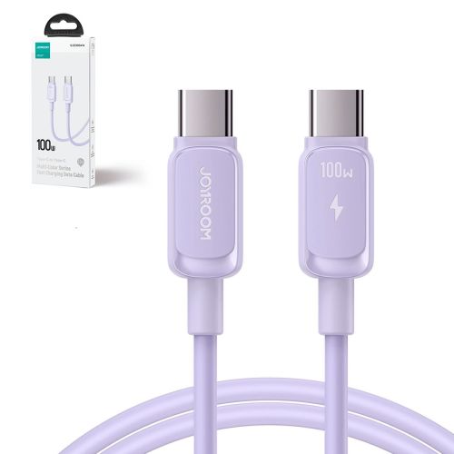 Joyroom Type-C - USB-C laidas Multi-Color Series A14, 480mb/s, 100 W, 1.2m, (S-CC100A141P), violetinė spalva