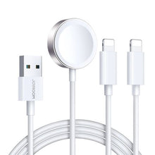Joyroom belaidis įkroviklis 3-in-1 Qi+Lightning+Lightning laidas skirtas iPhone ir Apple Watch All Series su USB laidas 1.2m