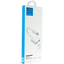Joyroom adapteris Lightning į Lightning/ 3.5 mm Mini Jack, 0.12m, (S-Y104), balta spalva