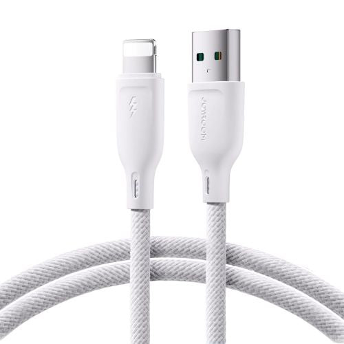 Joyroom USB - Lightning laidas Multi-Color Series A14, 480mb/s, 3A, 1.2m, (SA34-AL3), balta spalva