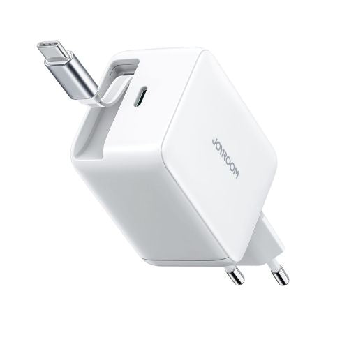 Joyroom kelioninis įkroviklis GaN greitasis įkroviklis Type-C, 67 W, PD 3.0, QC 5.0, PPS, UFCS, su integruotas Retractable