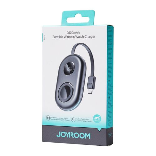 Joyroom išorinė baterija magnetinis belaidis įkrovimas, MagSafe skirtas Apple Watch, PD 3 W, 2500 mAh, su integruotas USB-C