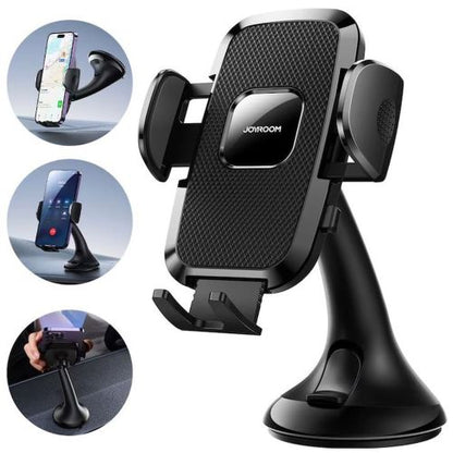 Joyroom automobilinis laikiklis Clamp laikiklis (Dashboard ir Windshield Version) su Extendable Arm, 360 rotation, 4.7-6.9