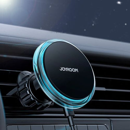 Joyroom automobilinis laikiklis belaidis įkroviklis MagSafe (Air Outlet Version) 15 W, (JR-ZS291), juoda spalva