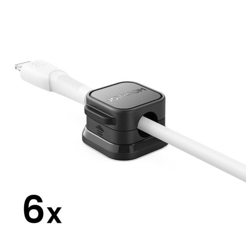 Joyroom laidas Organizer magnetinis up į 7.5 mm diameter, (6pcs), (JR-ZS368), juoda spalva