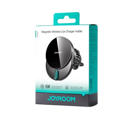 Joyroom automobilinis laikiklis magnetinis belaidis įkroviklis (Air Outlet Version), PD 15 W, su USB į USB-C laidas (1m)