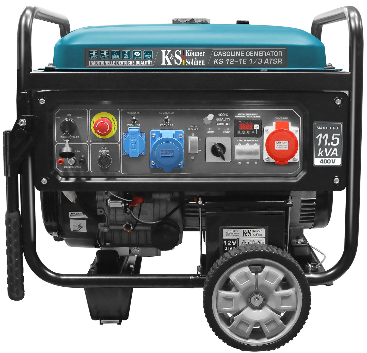 Generatorius benzininis 11500W, KS 12-1E 1/3 ATSR, KÖNNER & SÖHNEN