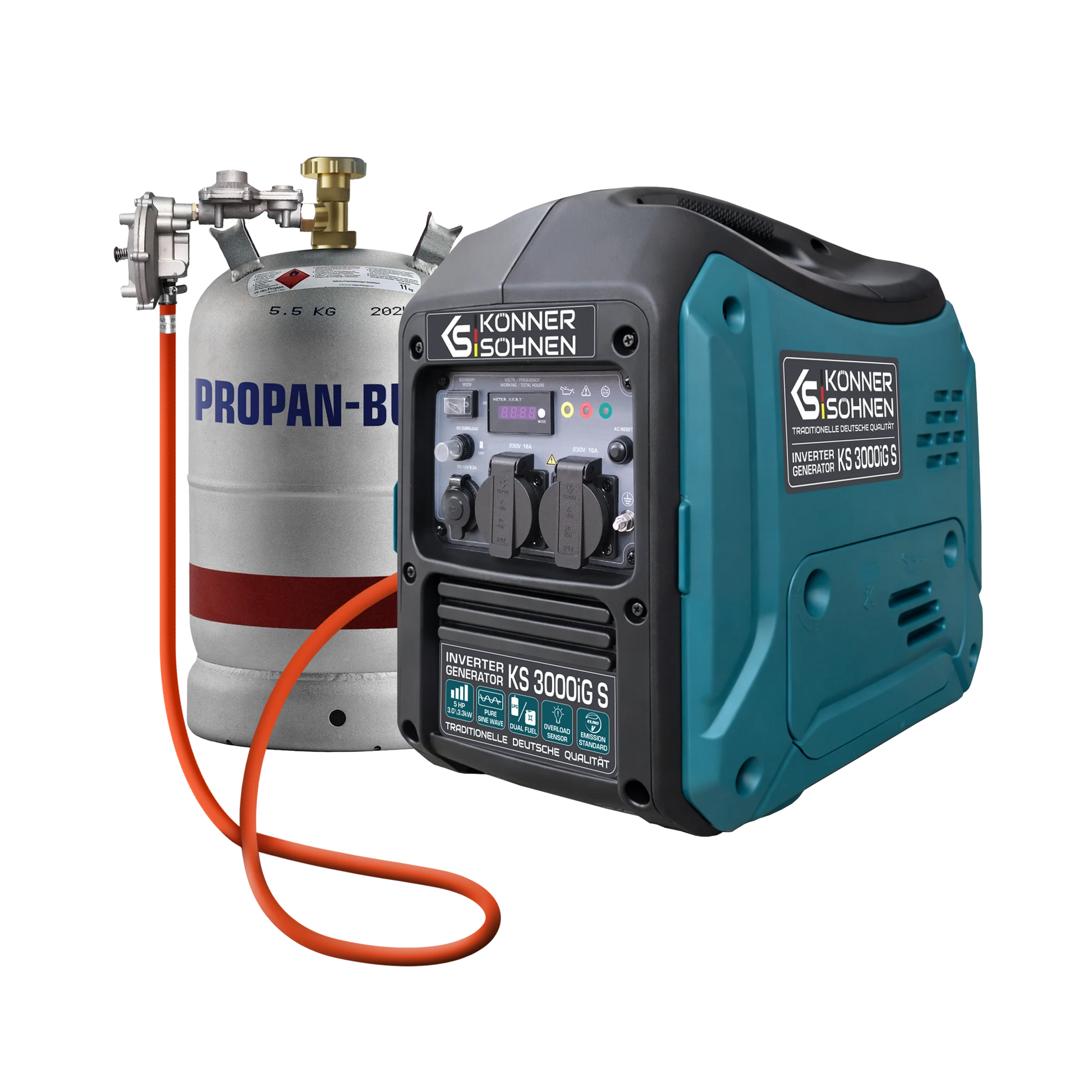 Inverterinis generatorius LPG/benzinas 3300 W KS 3000iG S KÖNNER & SÖHNEN
