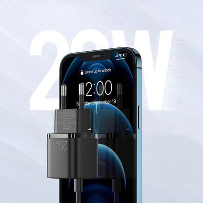 Joyroom kelioninis įkroviklis Type-C, QC 3.0, PD 3.0, AFC, 20 W, (L-P202), juoda spalva