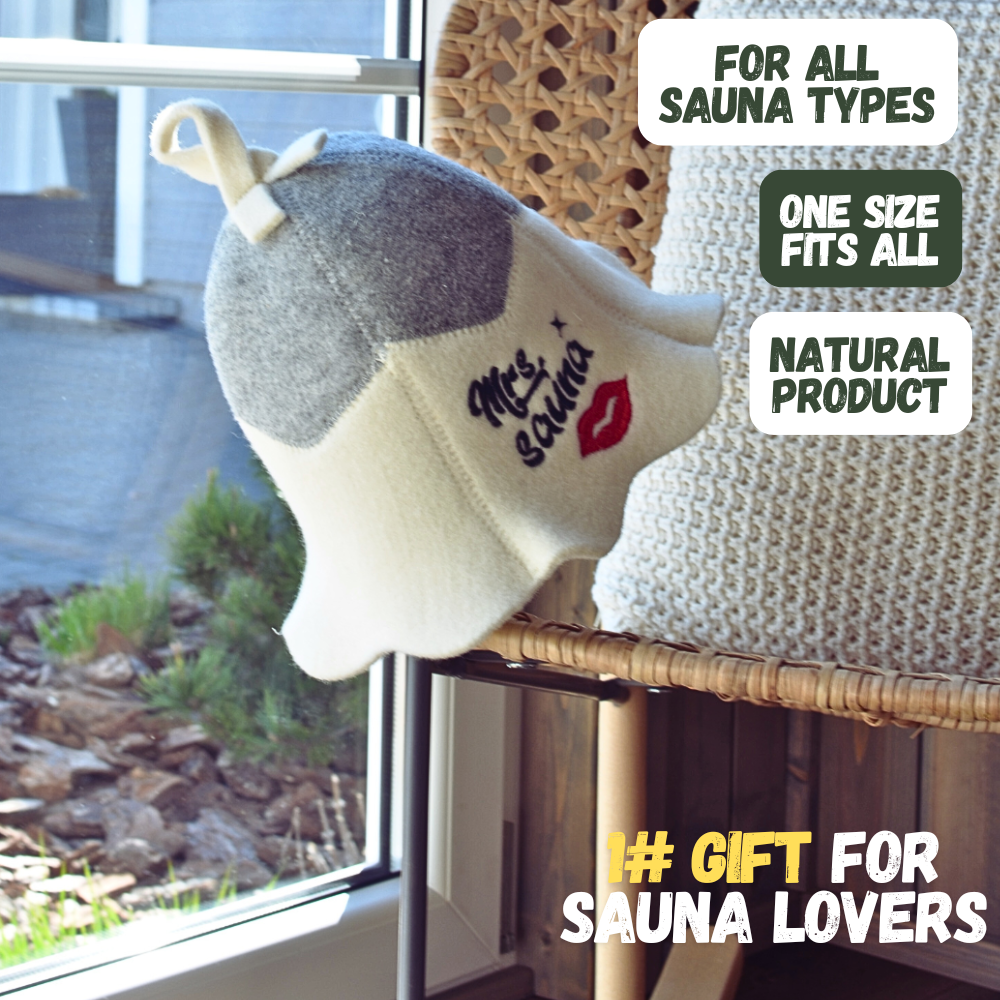 Sauna Hat 'Mrs. Sauna', 100% Wool