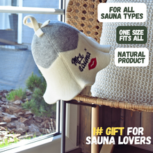 Sauna Hat ‘Mrs. Sauna’, 100% Wool