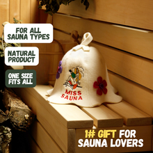 Czapka do sauny 'Miss Sauna' 100% wełna
