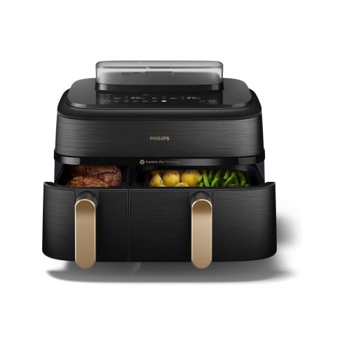 Philips Airfryer 5000 Series NA552/00, 9L, juoda / auksinė spalva, pažeista tik pakuotė