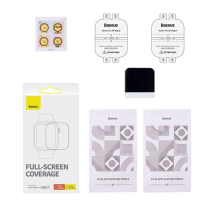 Baseus iWatch 0,2 mm, NanoCrystal Protective Film skirtas Apple Watch 7/8/9, 41 mm (2 vnt.) su mounting rinkinys
