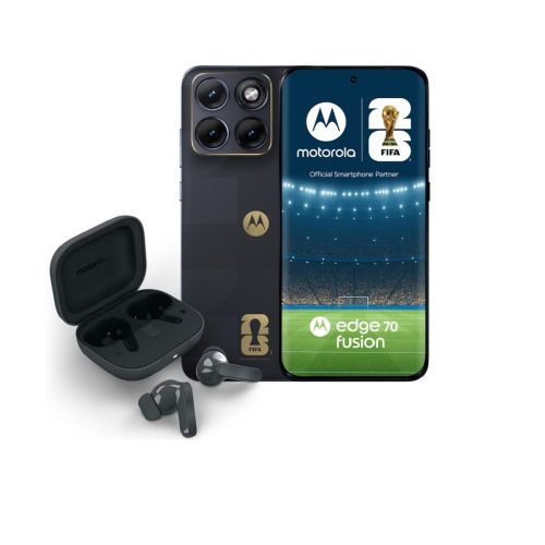 Motorola XT2605-1 Moto Edge 70 Fusion dviejų SIM 5G 8 GB RAM 256 GB + FIFA World Cup 26 Edition + Moto Buds Bass, juoda