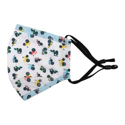 PureMe daugkartinė / reguliuojama kaukė Kids 2 pcs N95 filters inside the package, traktoriaus raštas spalva