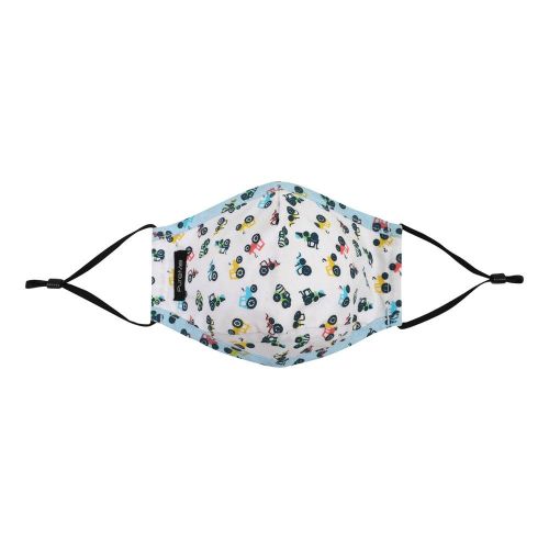 PureMe daugkartinė / reguliuojama kaukė Kids 2 pcs N95 filters inside the package, traktoriaus raštas spalva