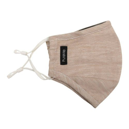 PureMe daugkartinė / reguliuojama kaukė Linen 2 pcs N95 filters inside the package, smėlio spalva