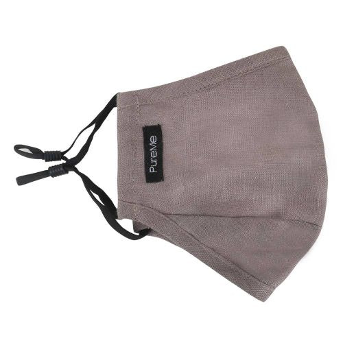 PureMe daugkartinė / reguliuojama kaukė Linen 2 pcs N95 filters inside the package, anglies pilka spalva