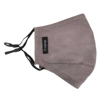 PureMe daugkartinė / reguliuojama kaukė Linen 2 pcs N95 filters inside the package, anglies pilka spalva