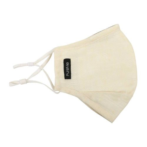 PureMe daugkartinė / reguliuojama kaukė Linen 2 pcs N95 filters inside the package, kreminė spalva